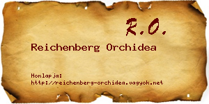 Reichenberg Orchidea névjegykártya